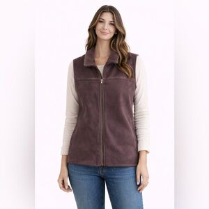 Westbound Chocolate Brown Faux Suede Vest